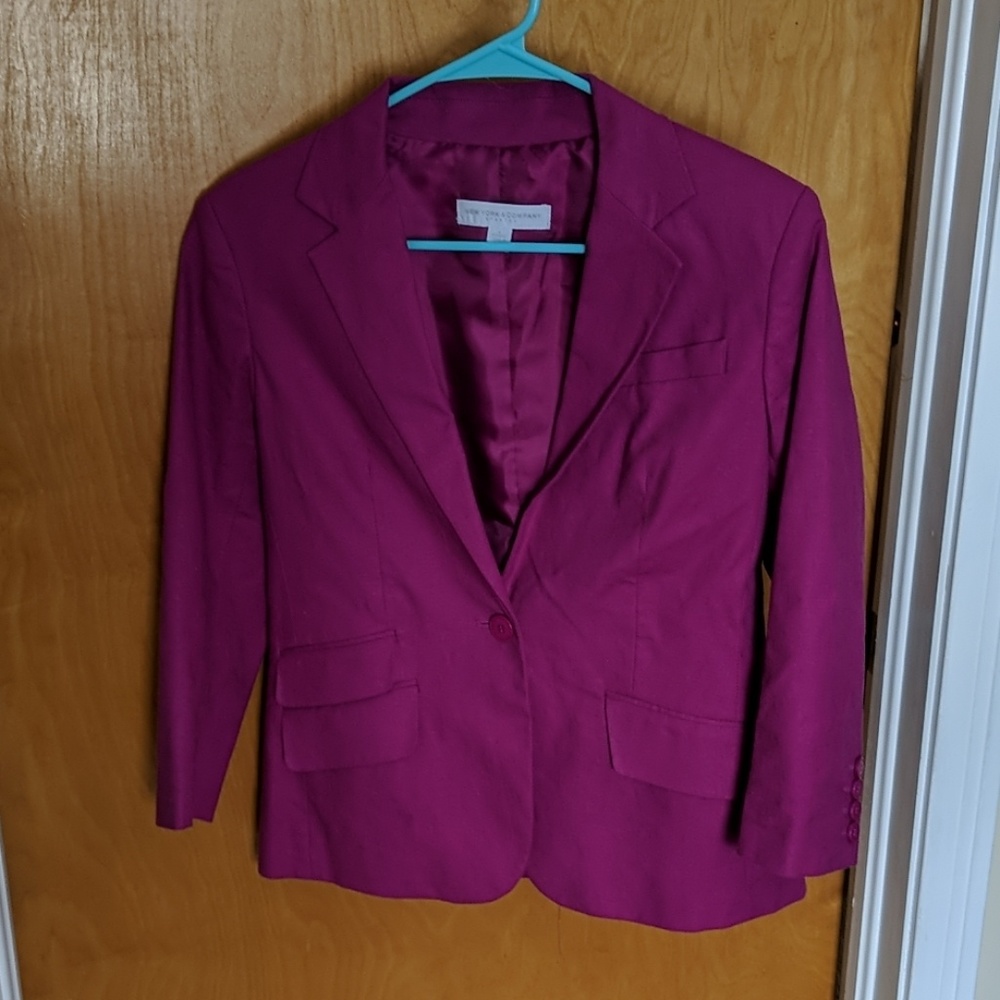 New york amd conpany magenta blazer